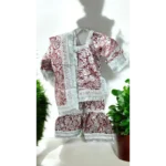 Baby Maroon Net Chhaapa Sharara
