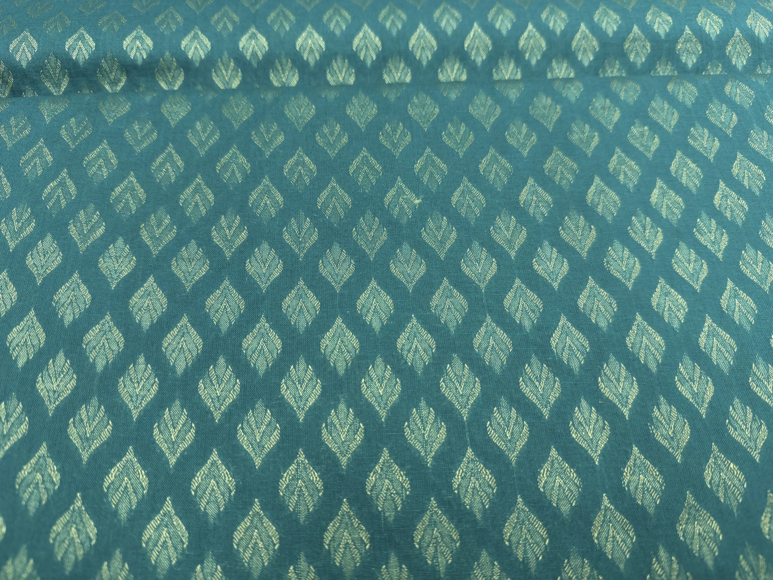 Pure Cotton Threadwork Kurta Fabric