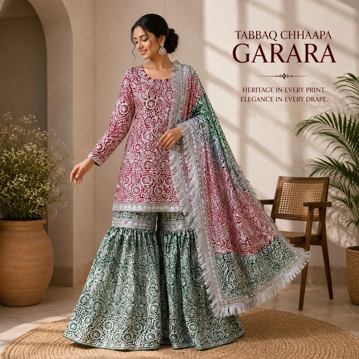 Dual-Tone Bihari Gharara