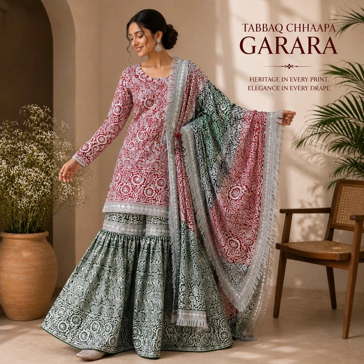 Dual-Tone Bihari Gharara