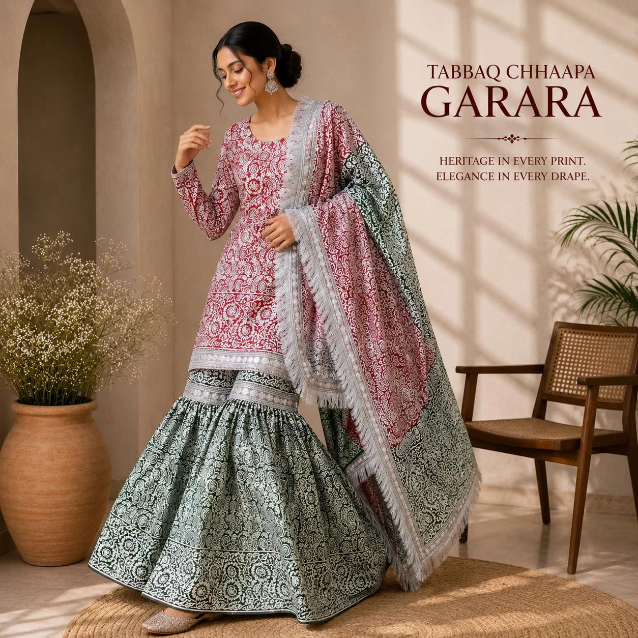 Dual-Tone Bihari Gharara