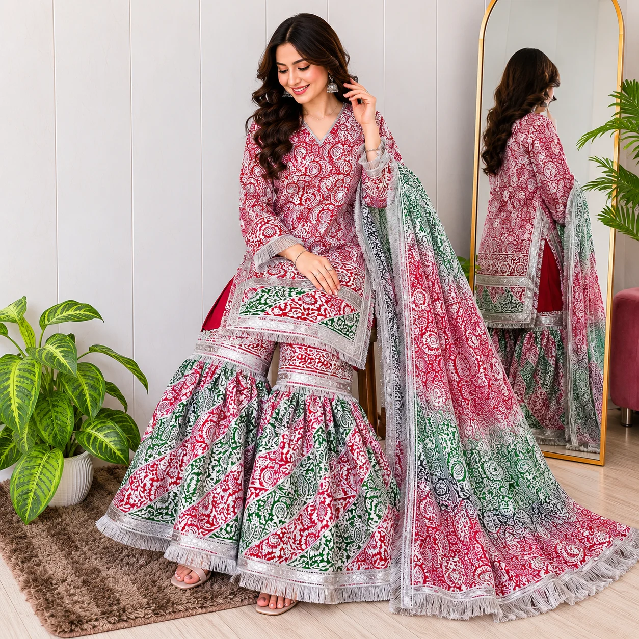 Traditional Bihari shahana Gharara