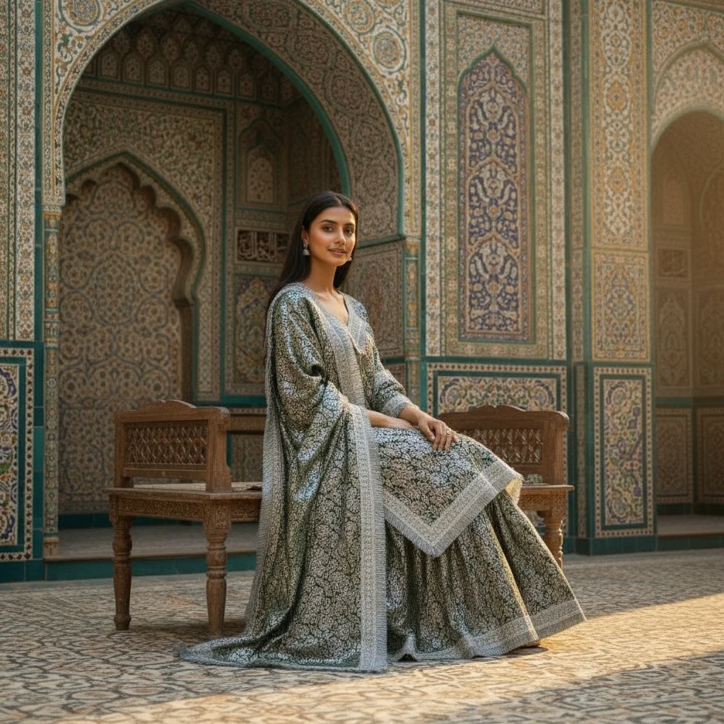 Mehandi Chhaapa Sharara/Garara