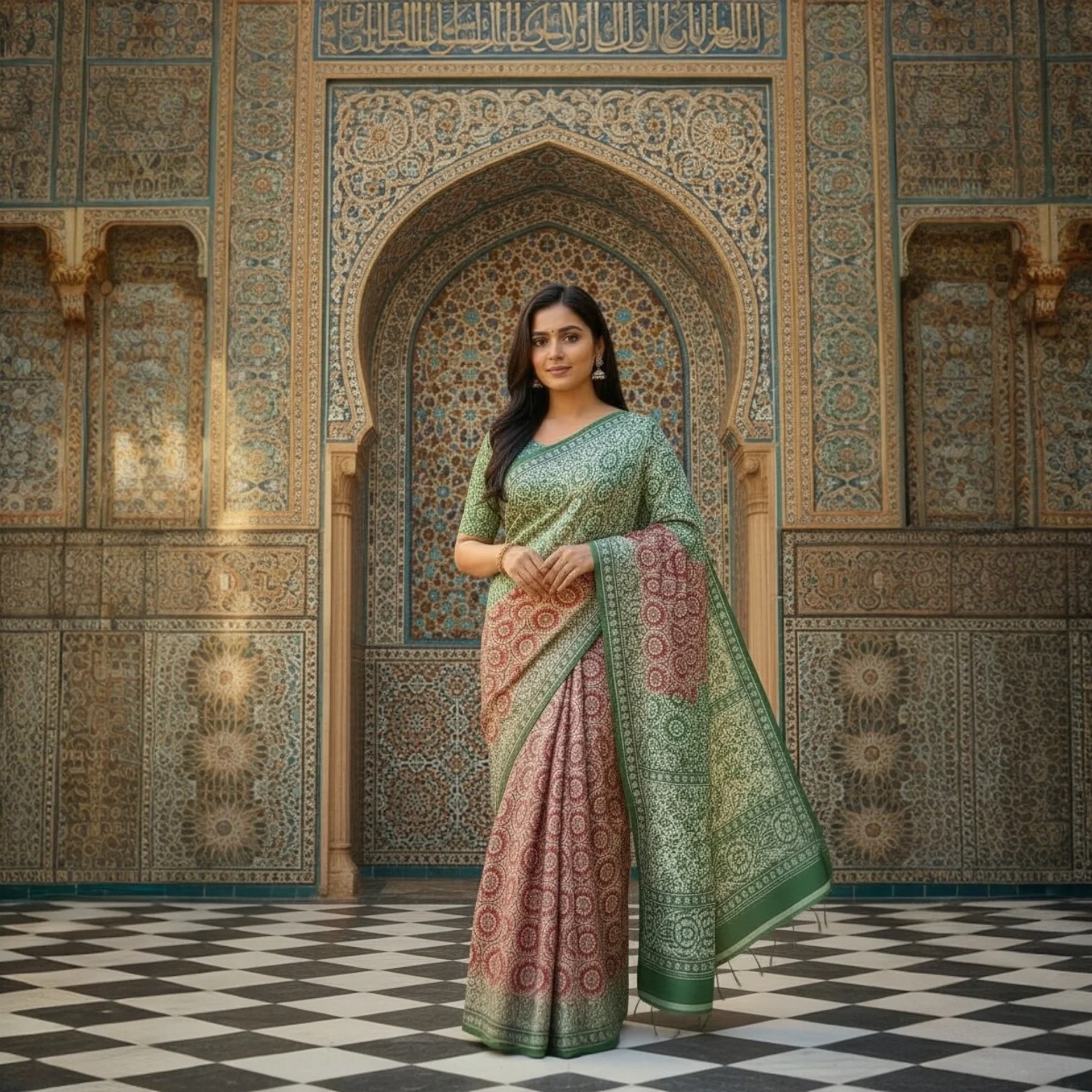 Chundri Tabbaq Chhaapa Saree