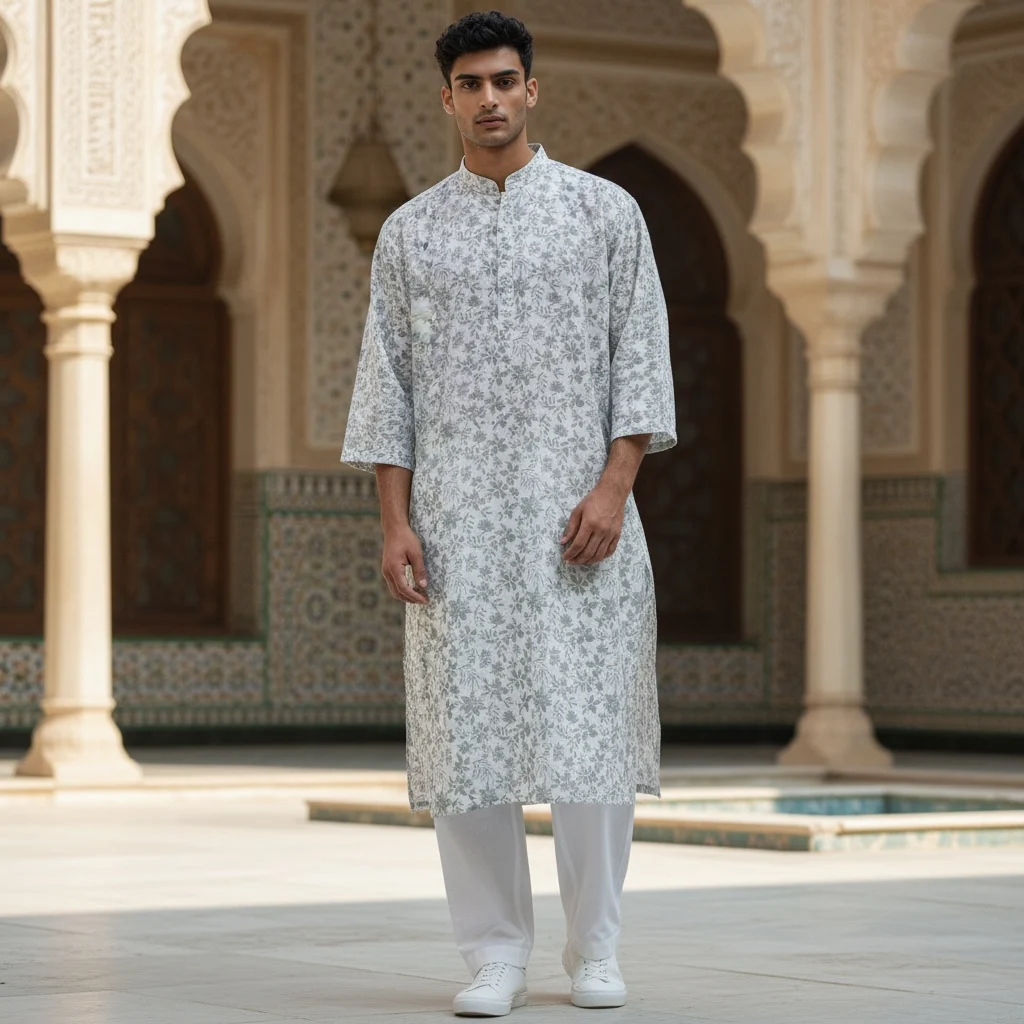 Linen Slub Unstitched Kurta Fabric
