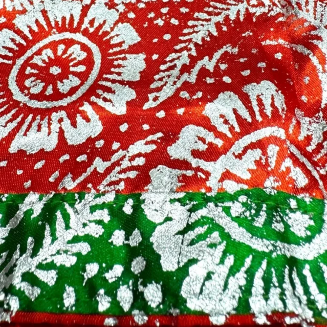 Red Tabbaq Chhaapa Pillow Cover 2
