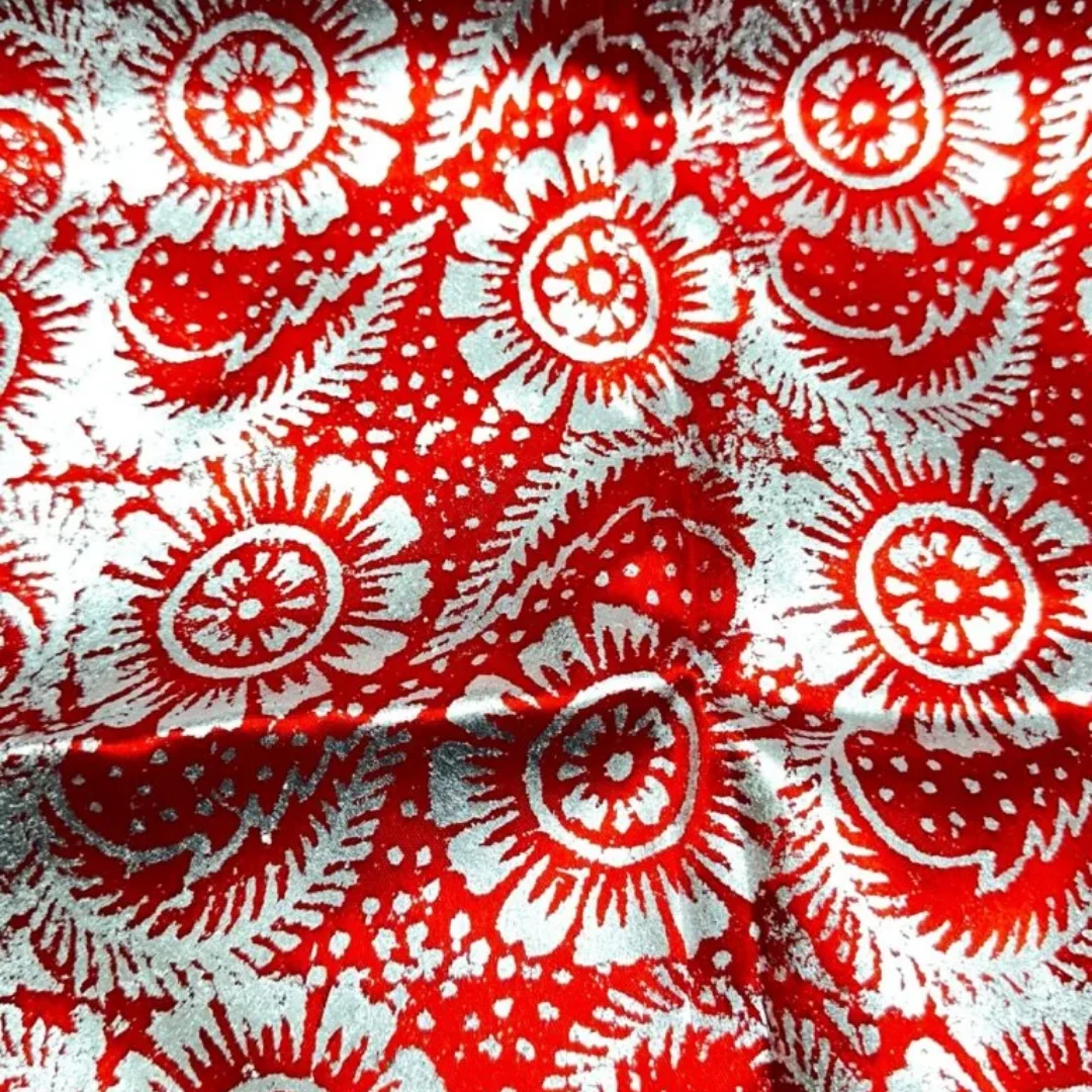 Red Tabbaq Chhaapa Pillow Cover 3