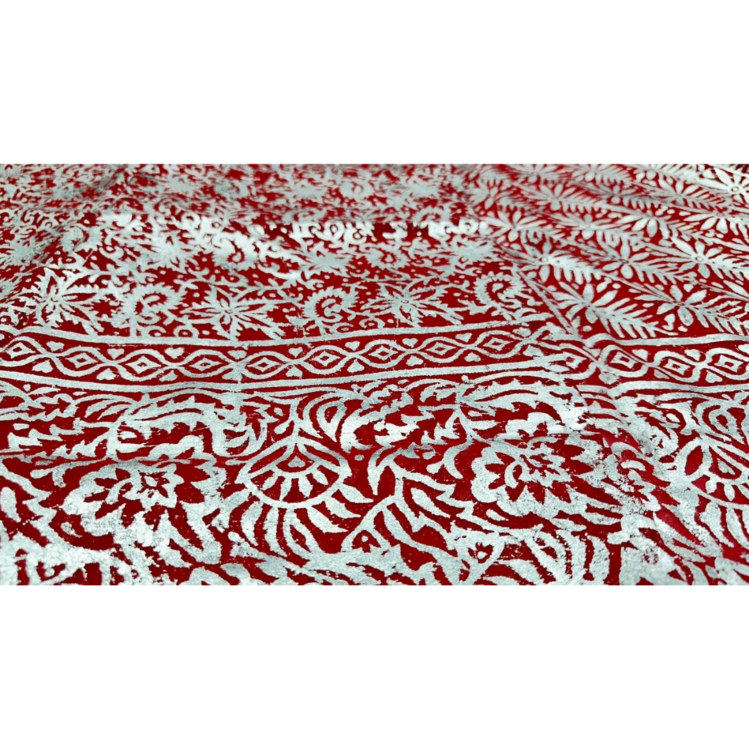 Red Tabbaq Chhaapa Saree 2