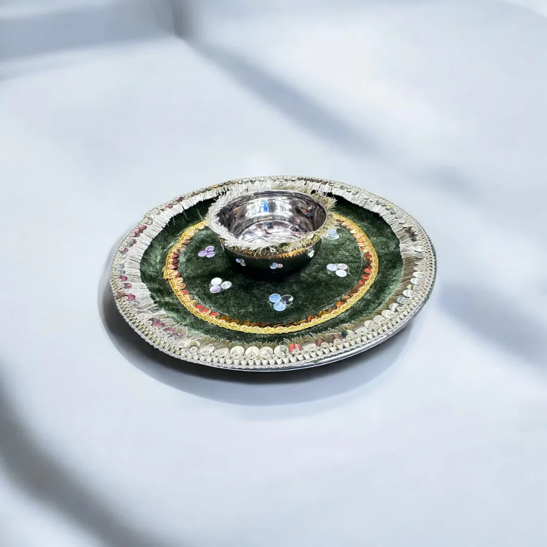 Steel Wedding Mehandi Thali