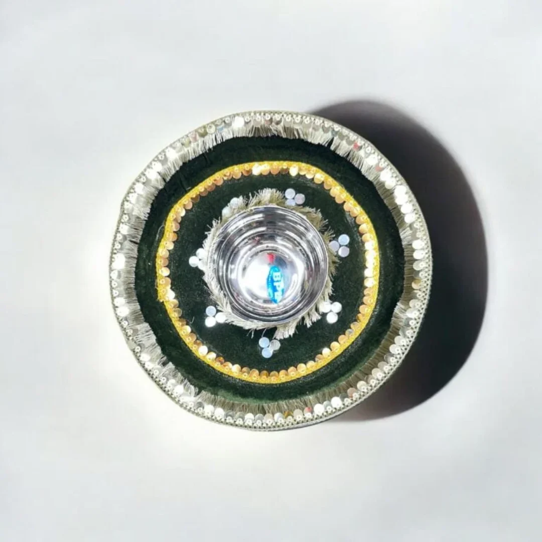 Steel Wedding Mehandi Thali 2