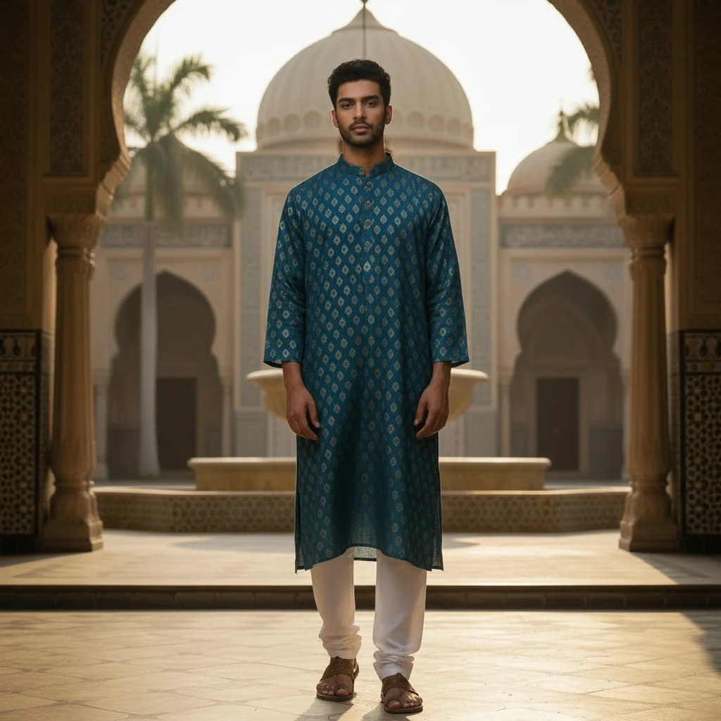 Teal Green Kurta Fabric